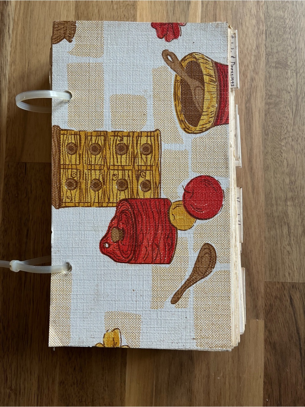 Vintage Ring-Bound Typed Recipe Card Binder w/ Dividers